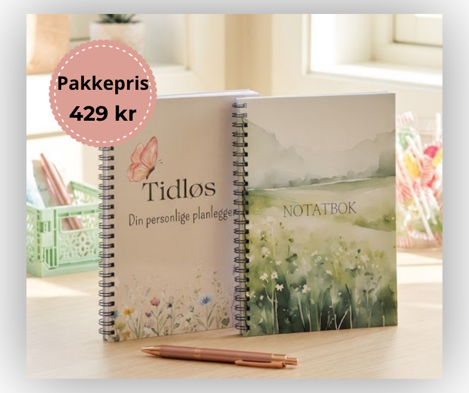 Pakketilbud: Tidløs Planlegger & Notatbok